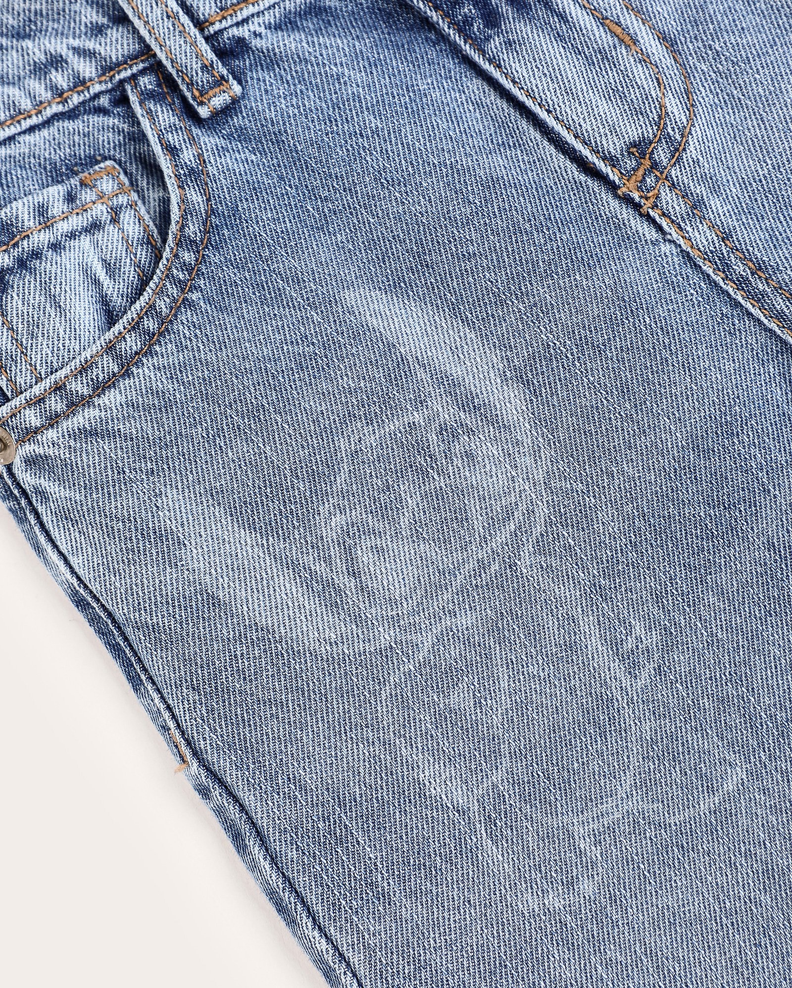 Calça jeans infantil wide leg Stitch 4-10A denim médio | Disney