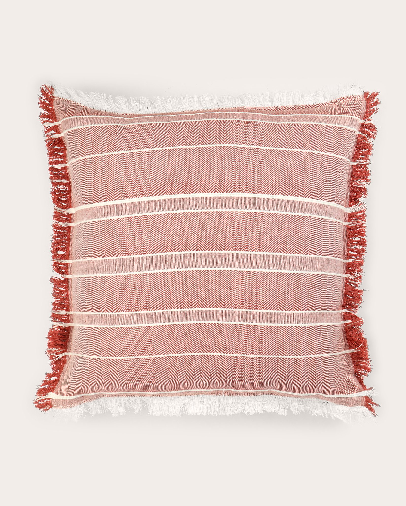 Almofada Chill 45x45cm bordada com franja - Vermelho | Casa Riachuelo