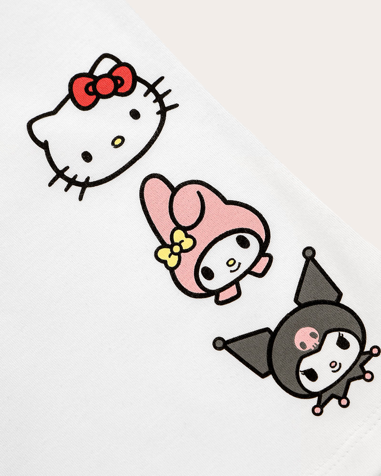 Calça infantil wide leg Hello Kitty 4-10A branca | Sanrio