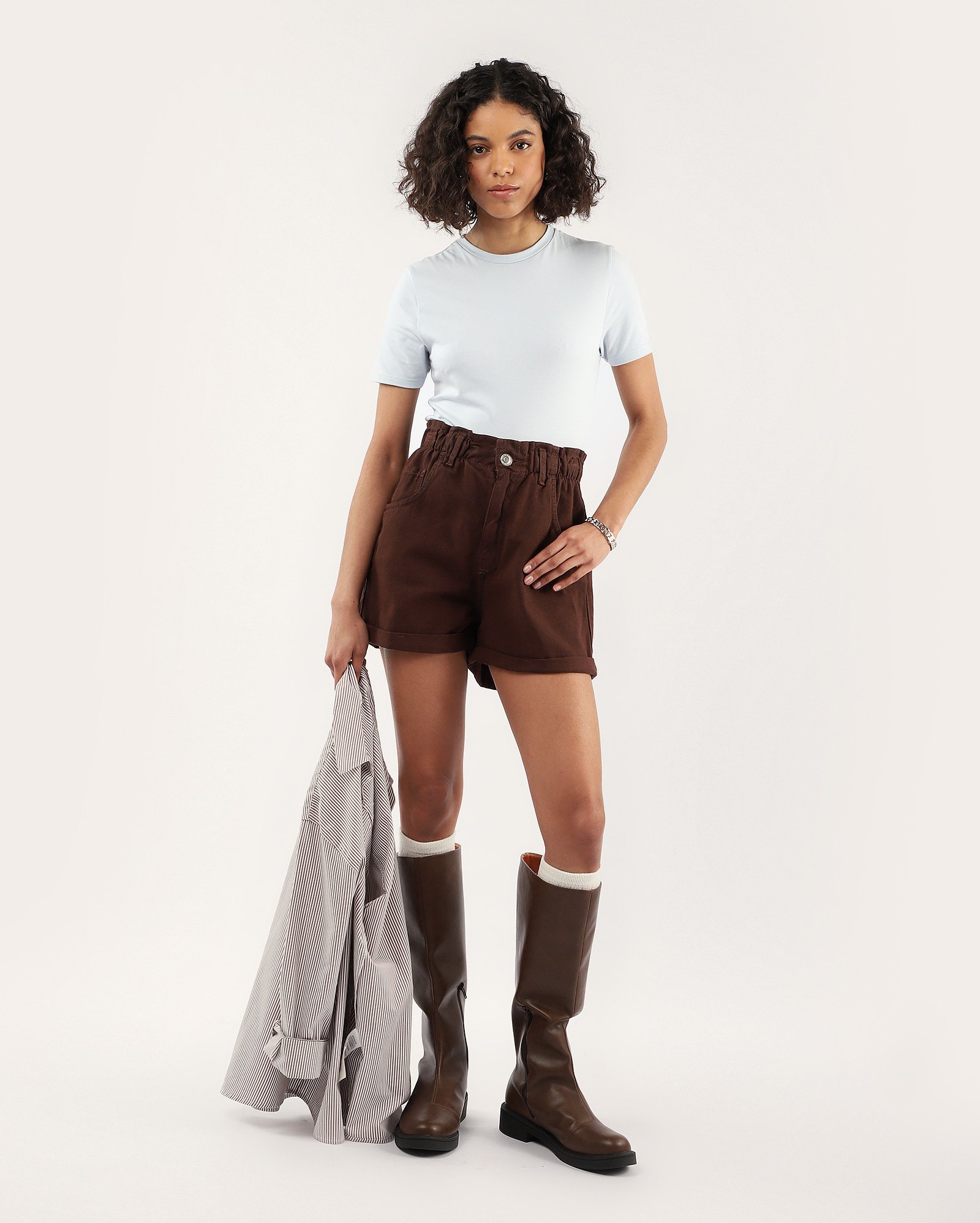 Blusa feminina Gaby ajustada lisa | Pool Basics