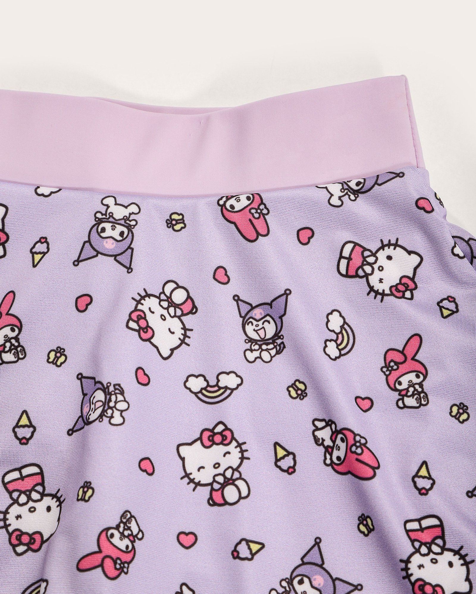 Short saia infantojuvenil esportivo hello kitty 6-14A lilás | Sanrio
