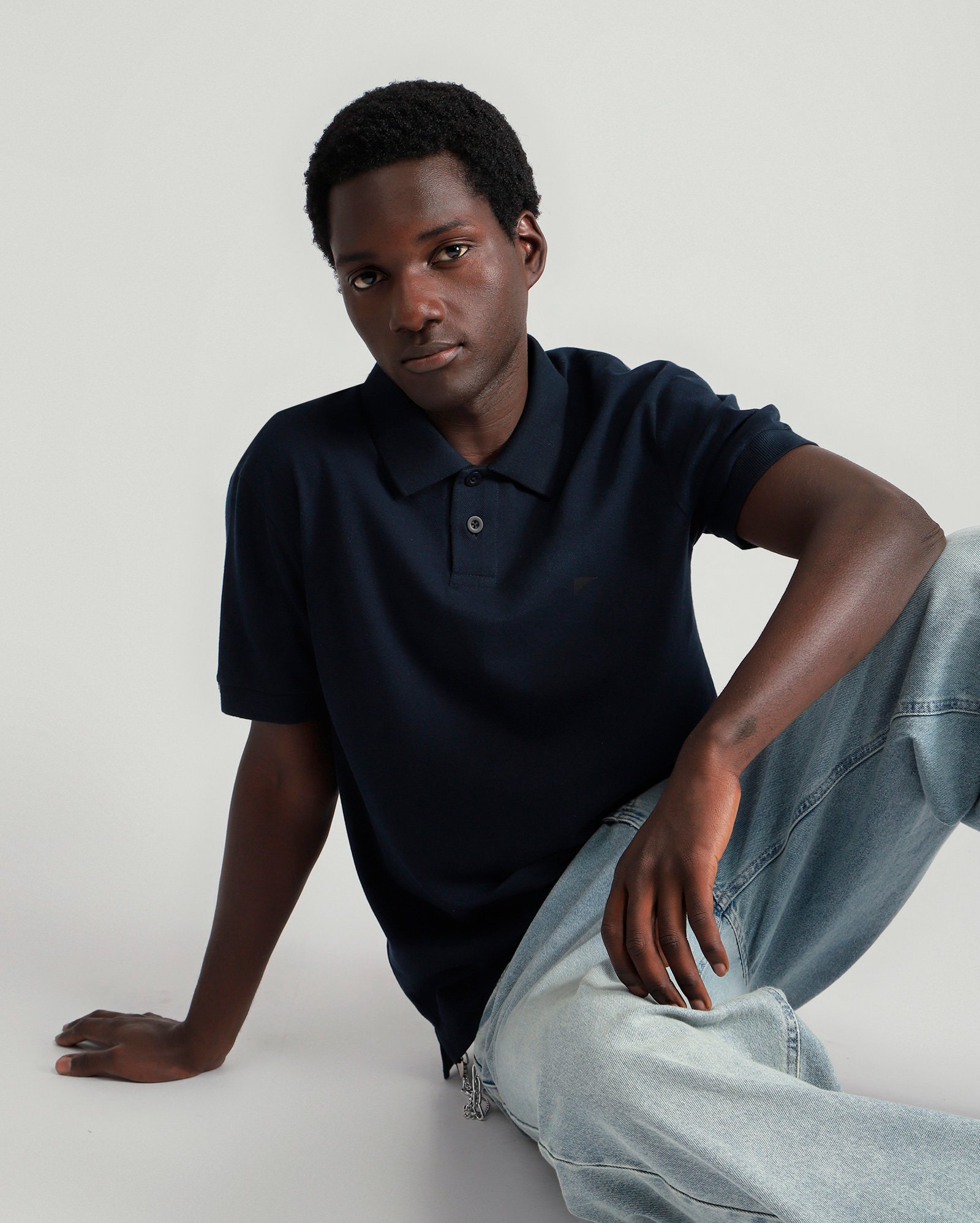 Polo masculina piquet azul | Herchcovitch + Pool