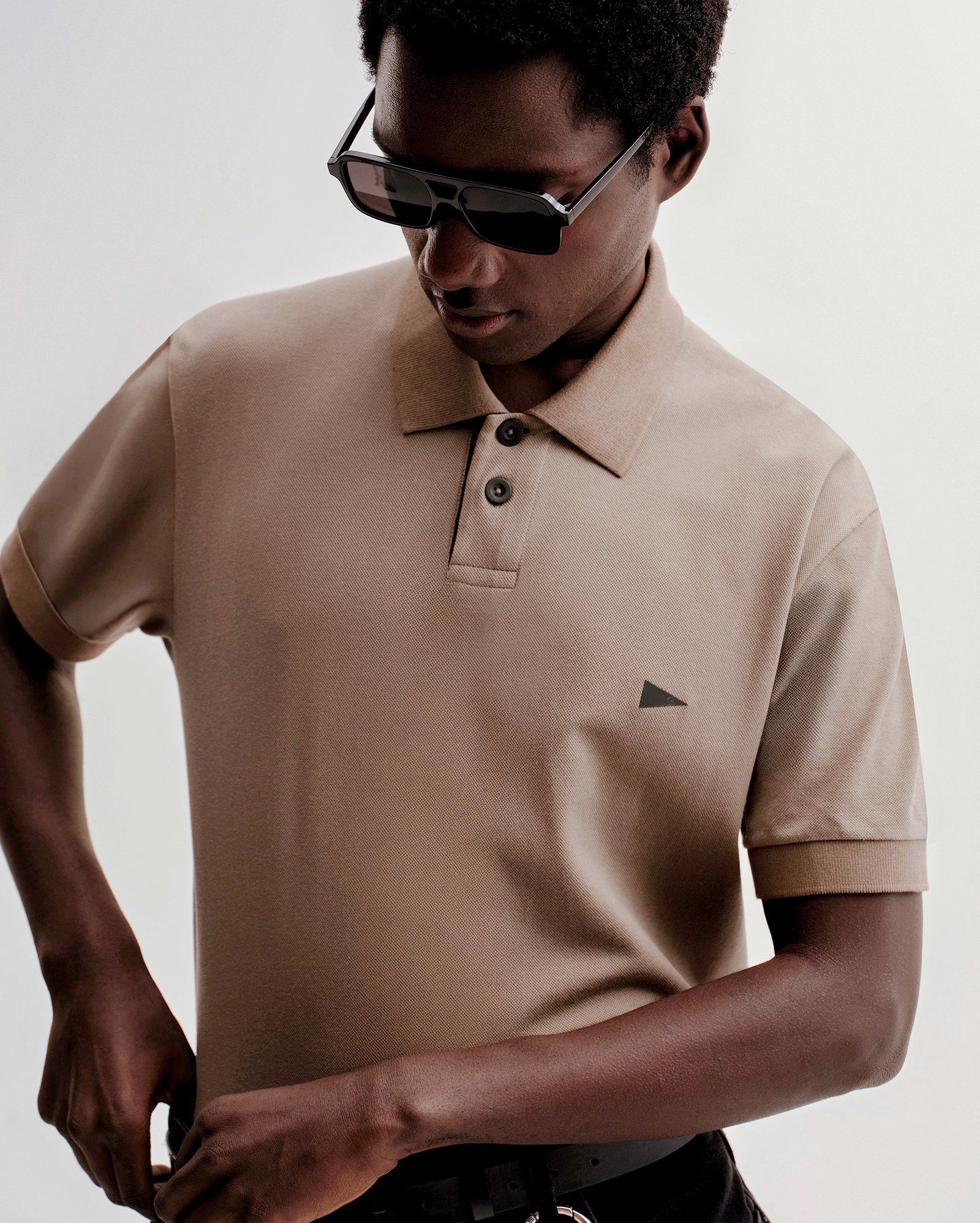 Camisa polo masculina piquet marrom | Herchcovitch + Pool