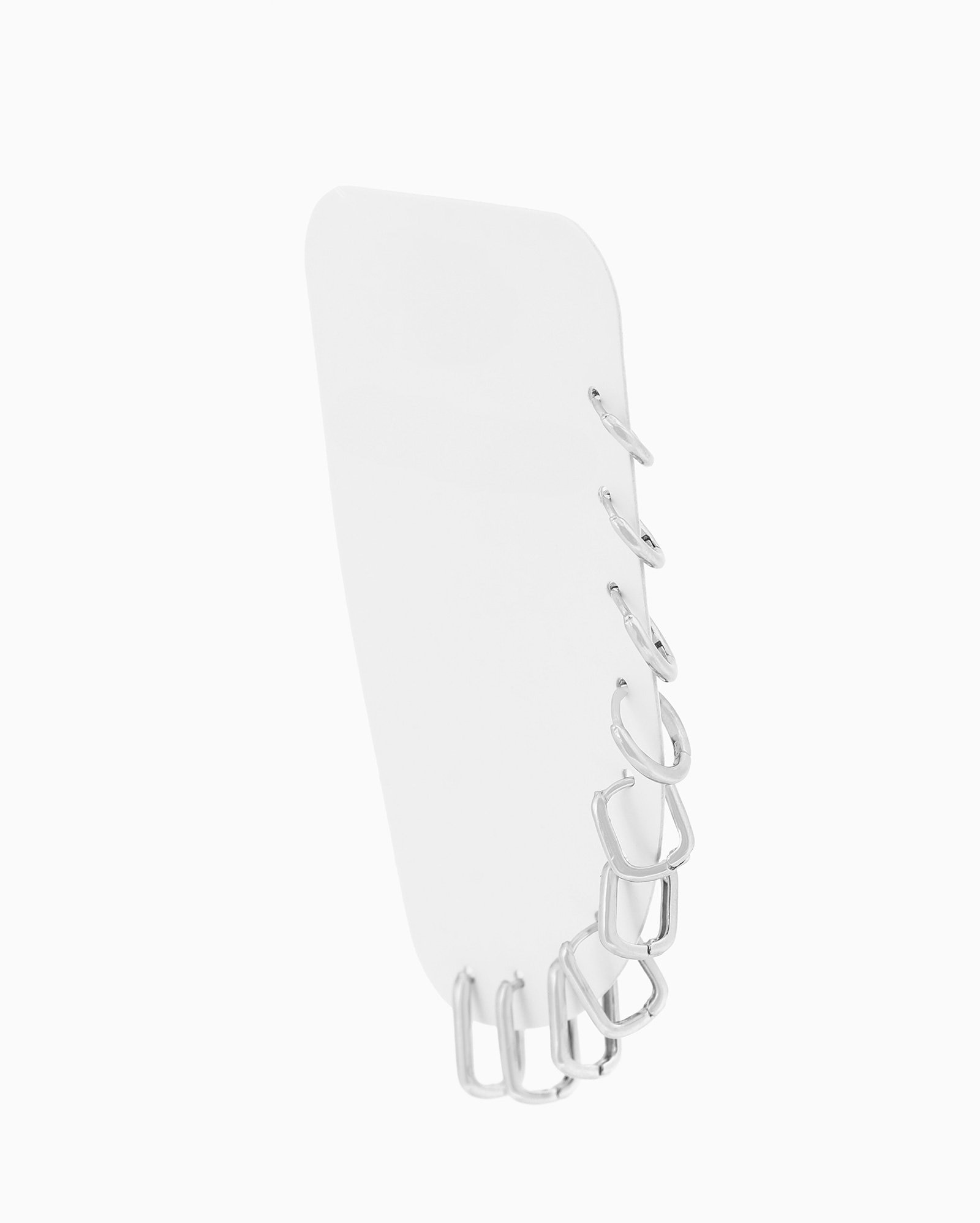 Kit brinco feminino 5 pares argolas quadradas prata | Accessori by Riachuelo