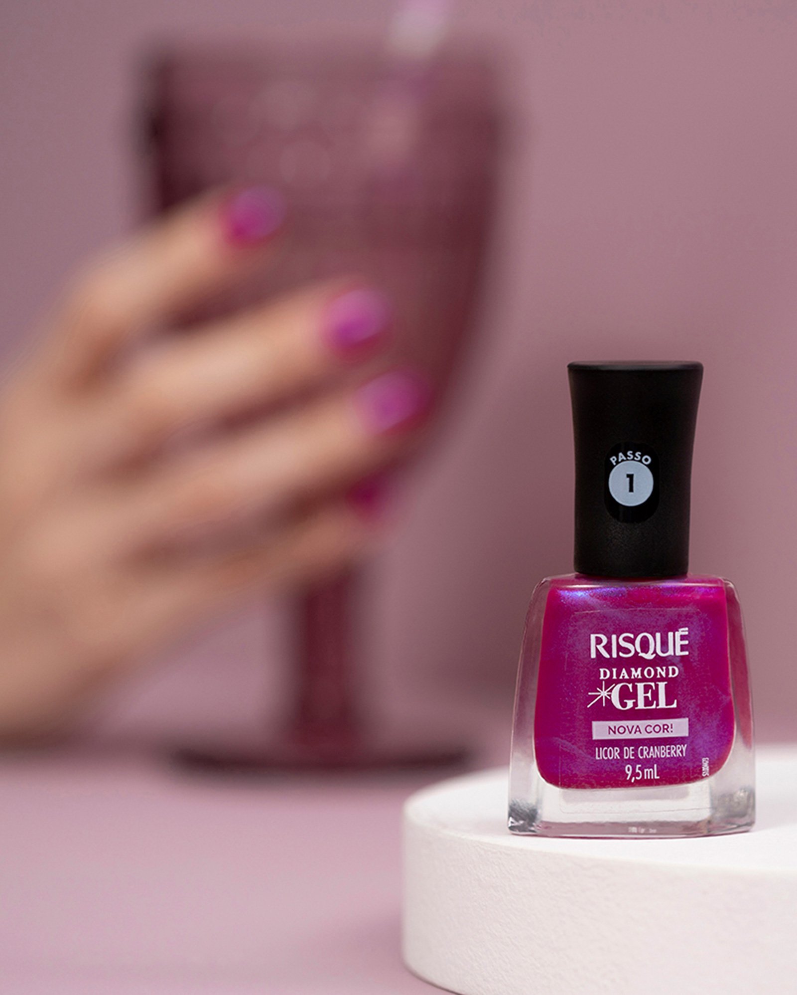 Esmalte Diamond Gel Licor de Cranberry 9,5ml | Risqué