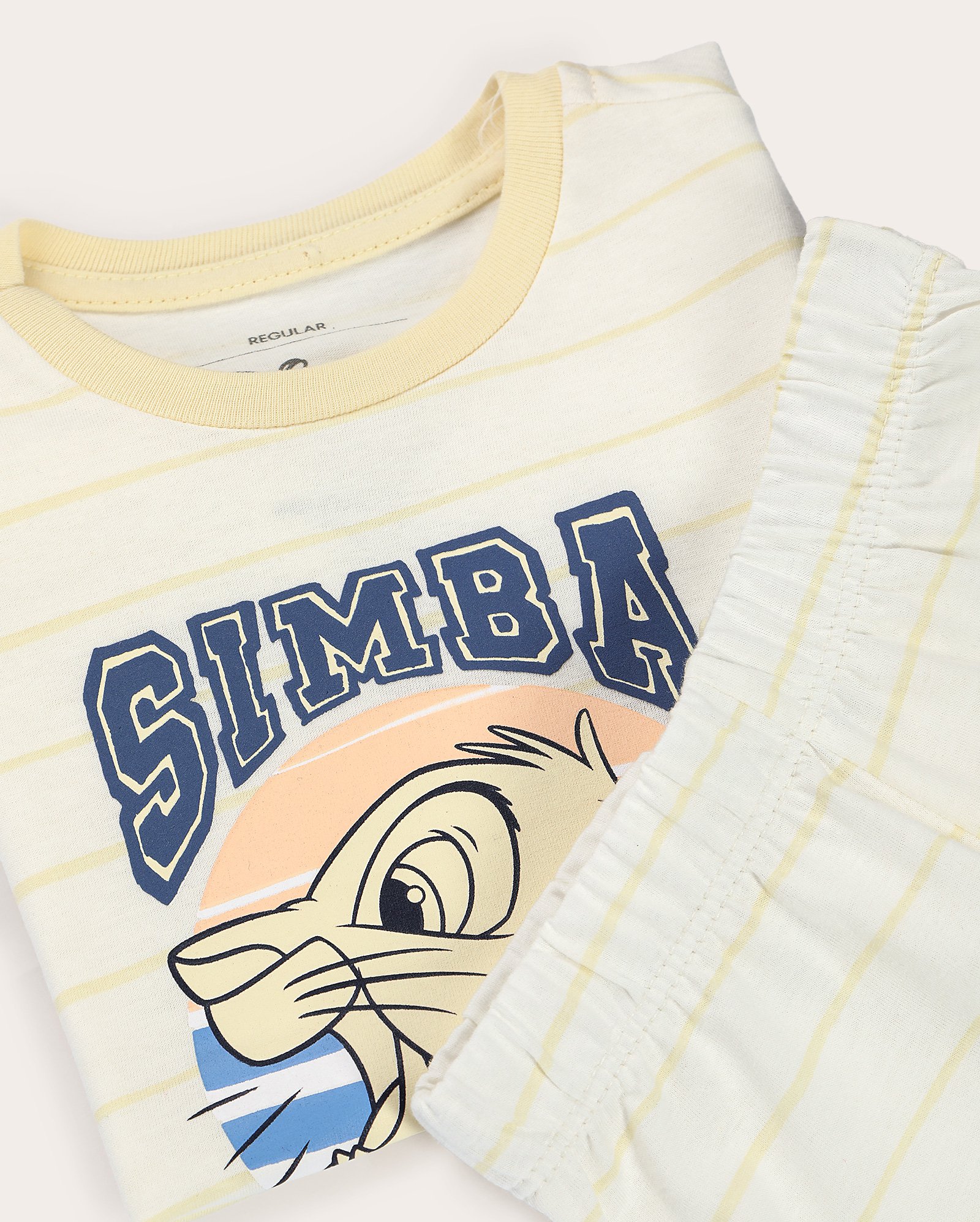 Pijama curto infantil Simba 2-6A off-white | Disney