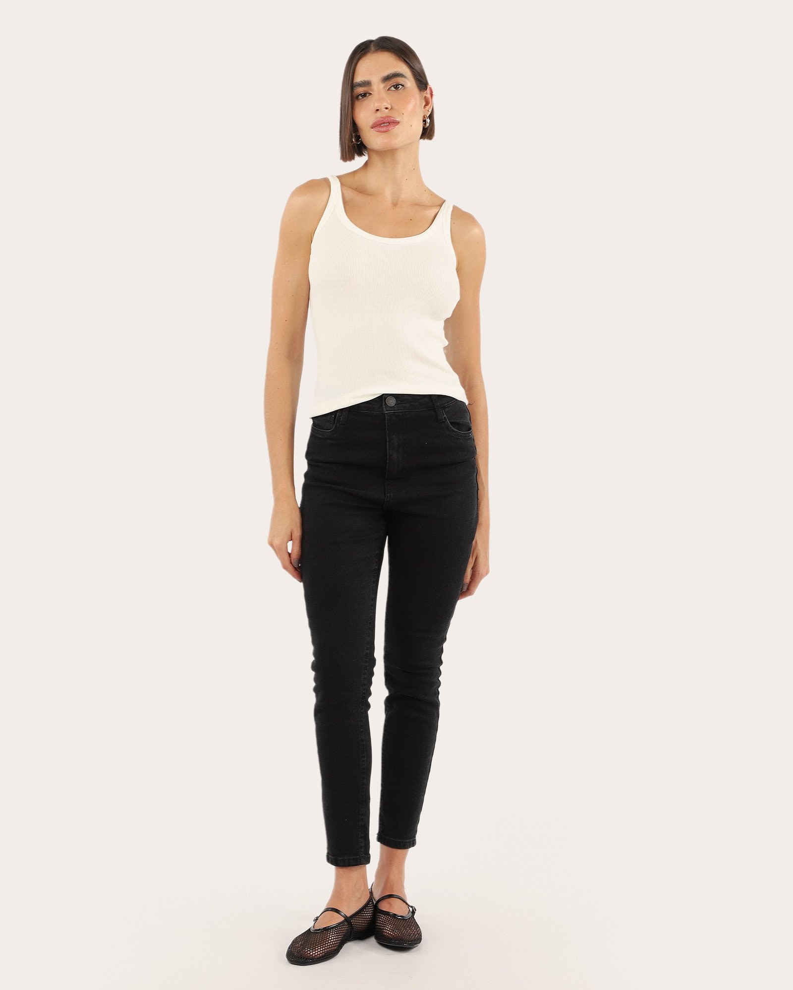 Calça black jeans feminina skinny com bolsos | Pool Jeans