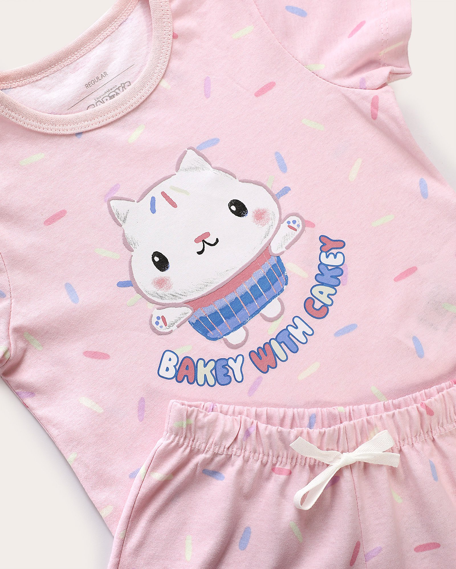 Pijama curto infantil A casa mágica da Gabby 2-6A rosa | Dreamwork