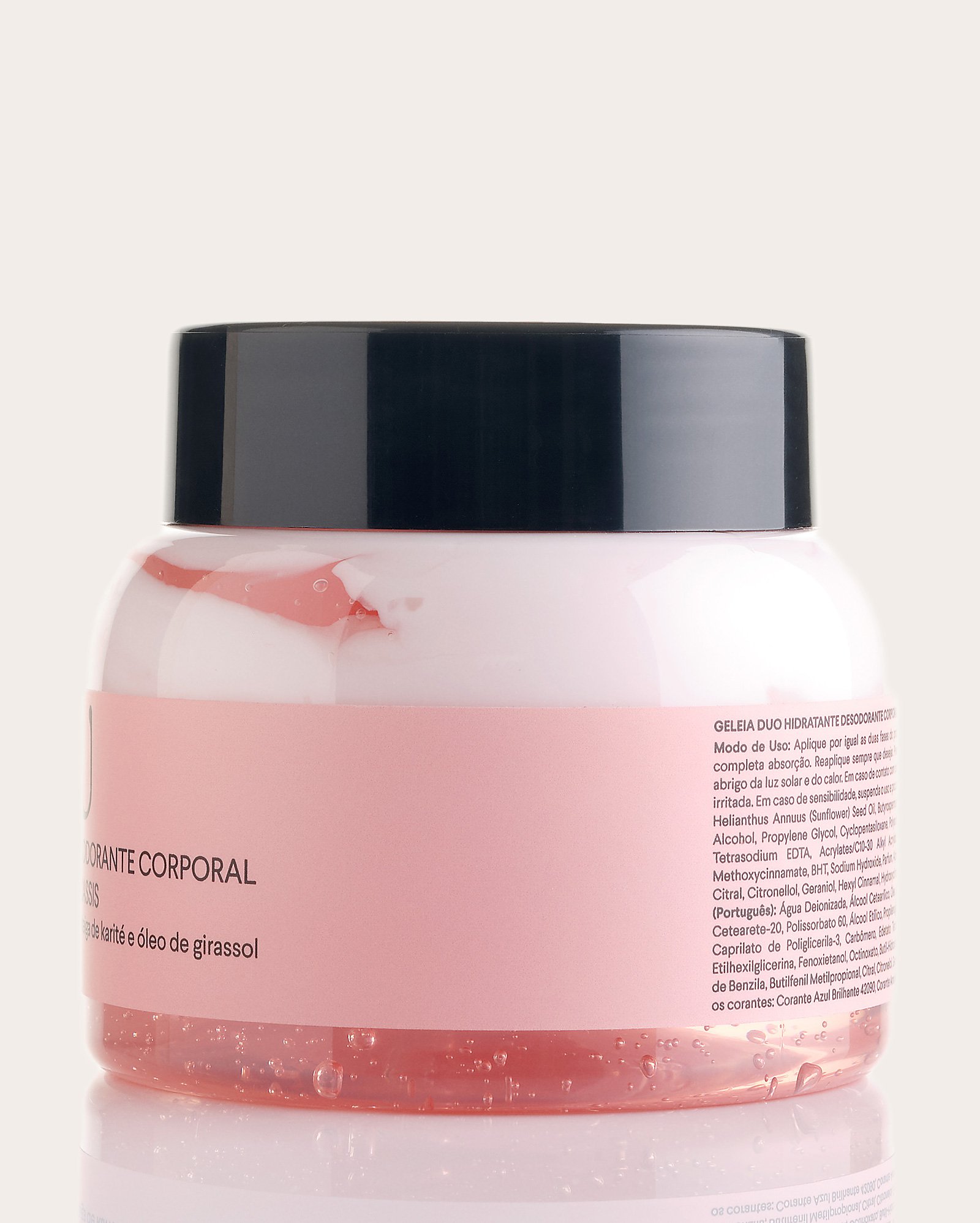 Geléia hidratante corporal Jasmim e Cassis 240g | be.U by Riachuelo