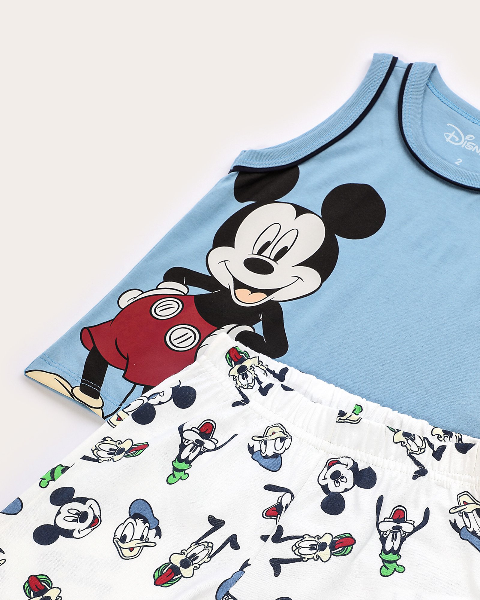 Pijama curto infantil Mickey e amigos com máscara 2-6A multicor | Disney