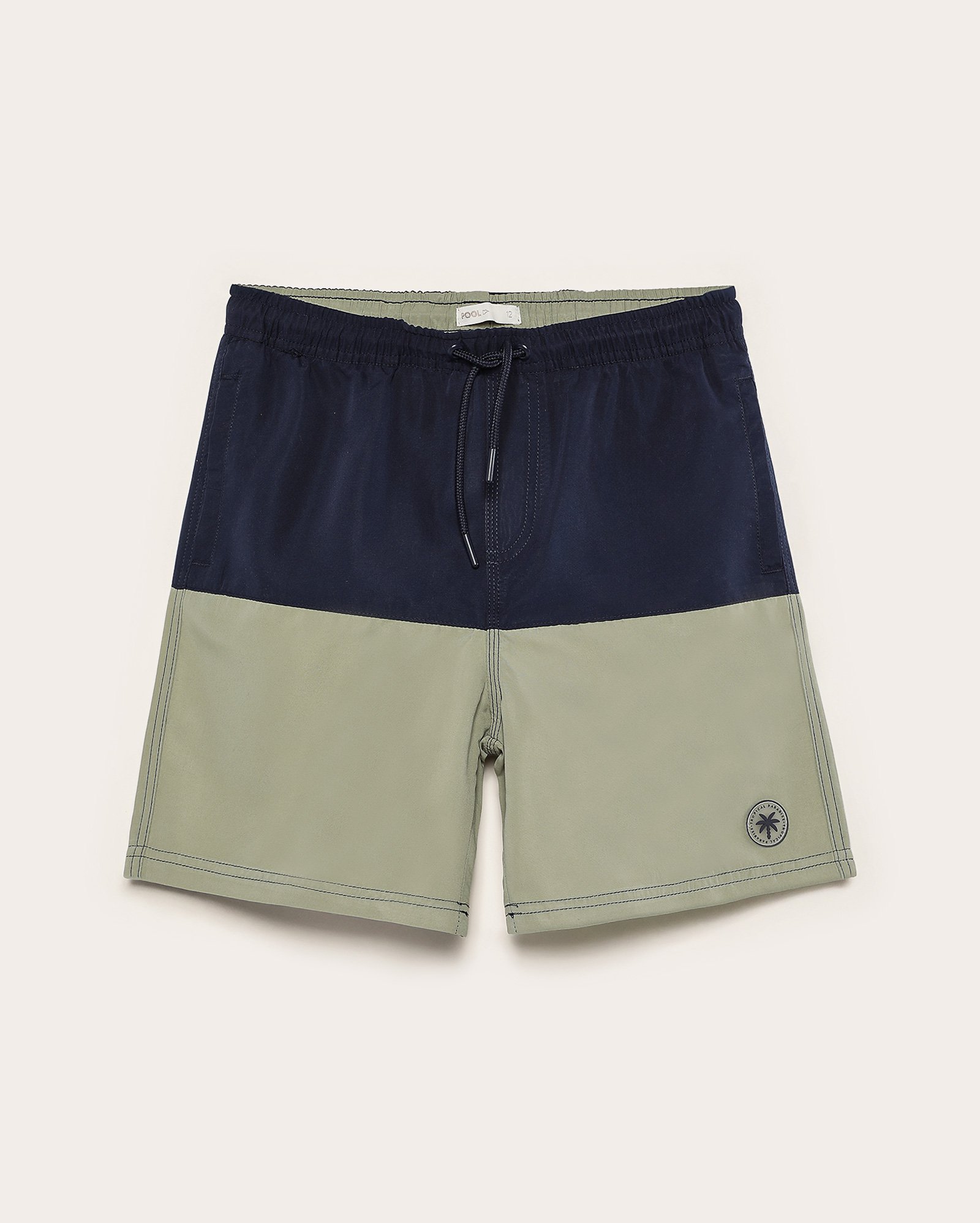 Bermuda juvenil surfista com cordão multicor