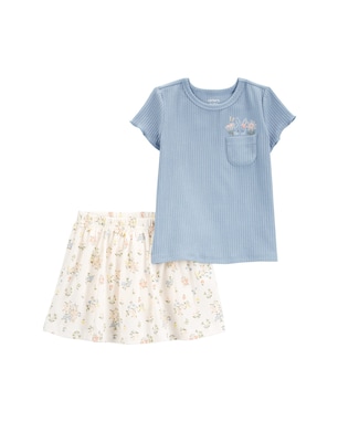 Conjunto curto infantil 2 peças bordado liberty multicor | Carter's