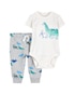 Conjunto longo bebê 2 peças dinossauros mescla multicor | Carter's