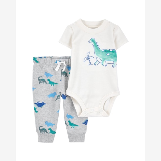 Conjunto longo bebê 2 peças dinossauros mescla multicor | Carter's