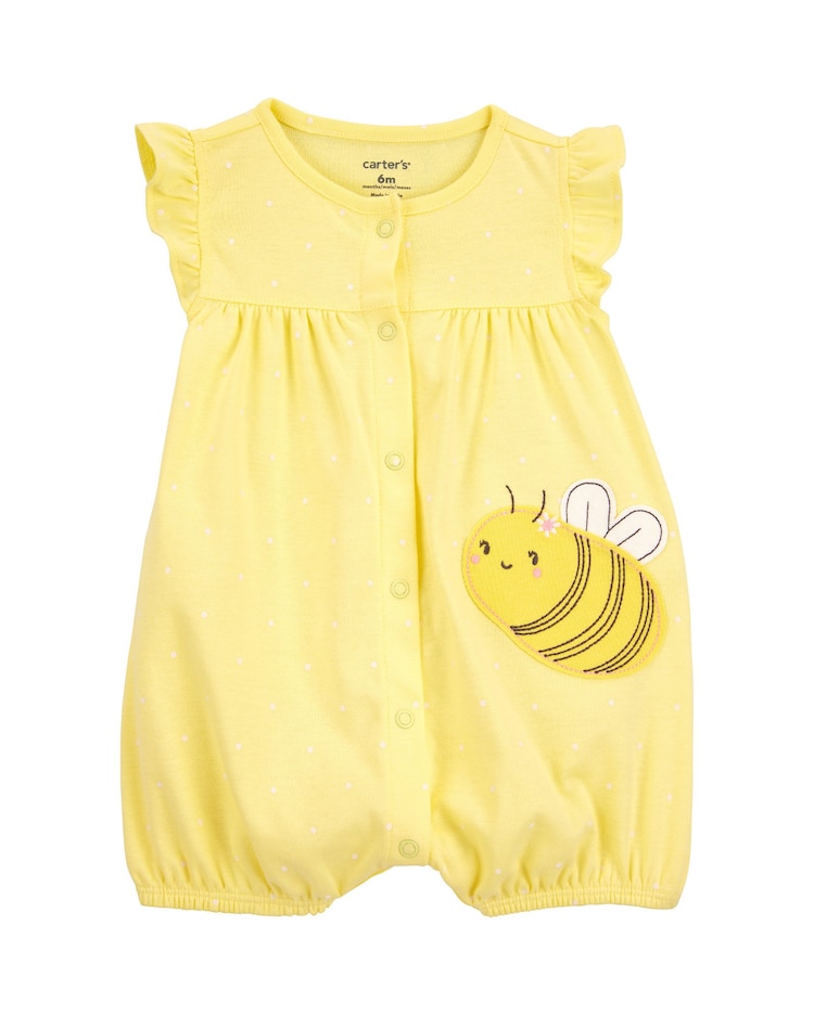 Riachuelo Macaquinho bebê poá abelhinha amarelo Carter's