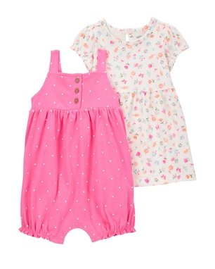 Macaquinho e vestido bebê floral poá multicor | Carter's