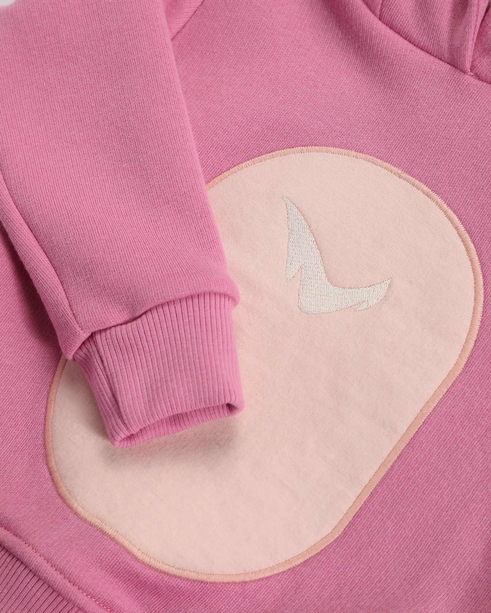 Blusa de moletom infantil capuz interativo Angel 2-10A rosa | FANLAB — foto 3