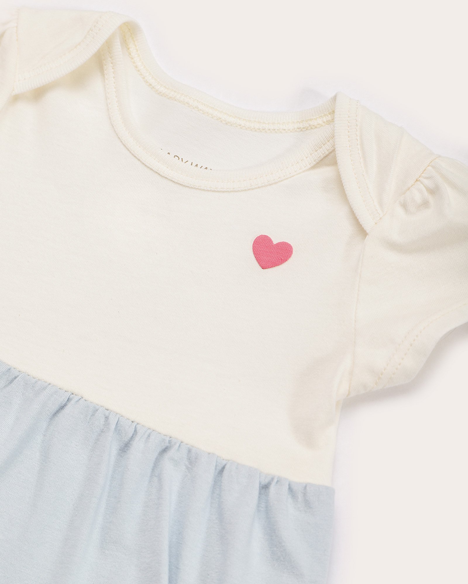 Vestido body bebê 3 marias com coração multicor | Baby Way