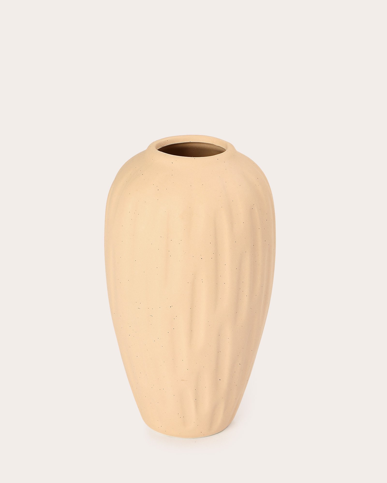 Vaso de cerâmica Ondina 22cm - bege | Casa Riachuelo