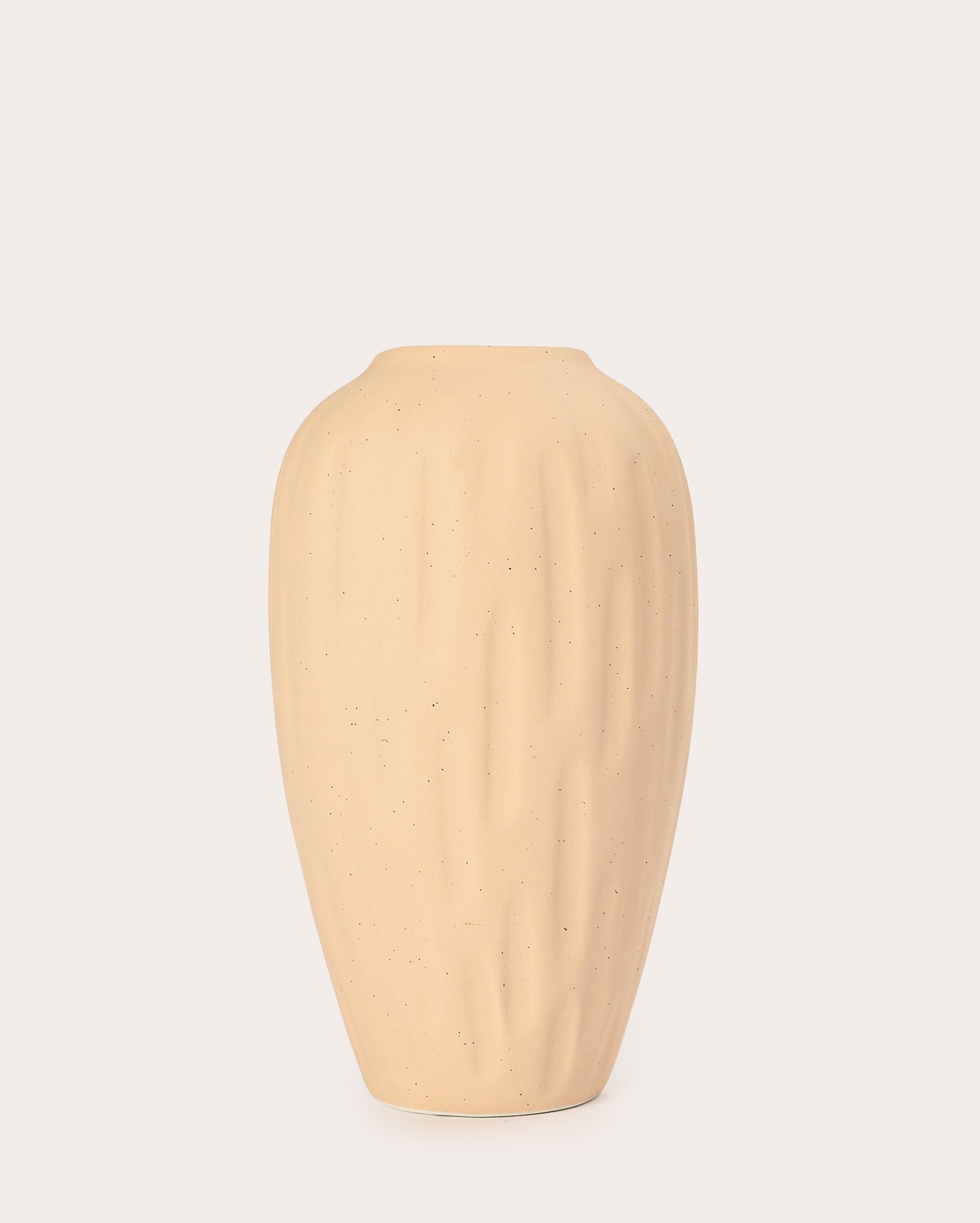 Vaso de cerâmica Ondina 22cm - bege | Casa Riachuelo