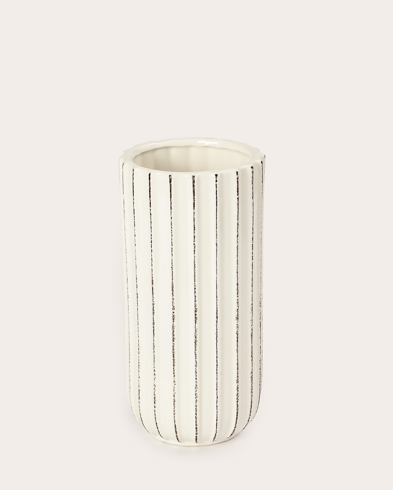Vaso de cerâmica Olivier 20cm - off-white | Casa Riachuelo
