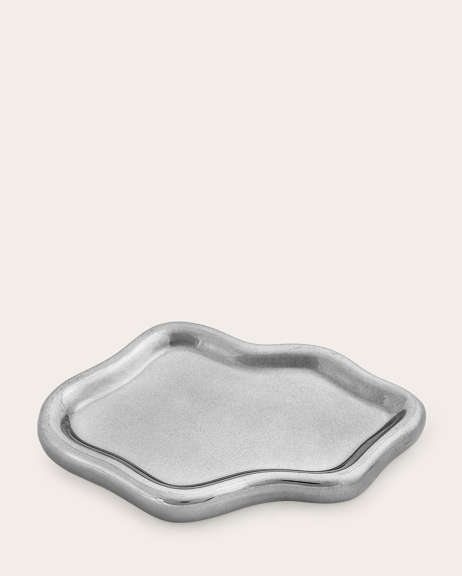 Bandeja decorativa Vincenzo 20x13cm - prata