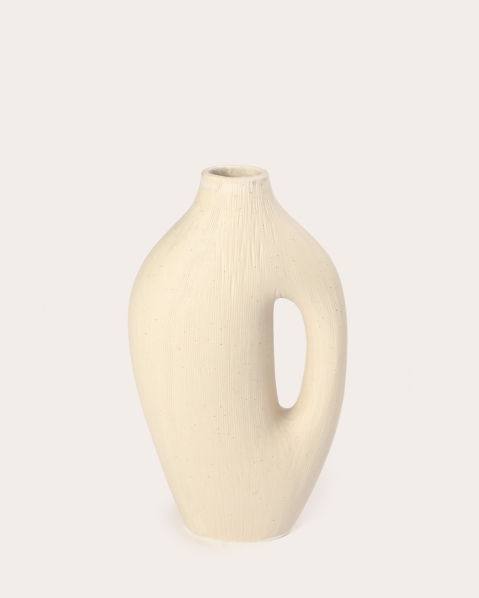 Vaso de cerâmica texturizado Melissa 26cm - bege | Casa Riachuelo