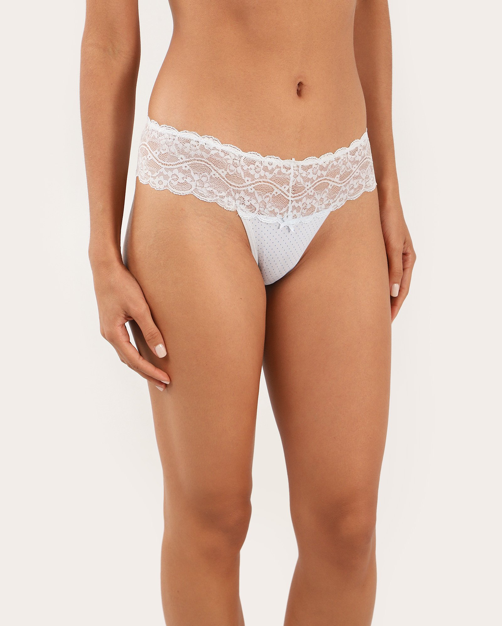Kit calcinha hanky panky 2 peças com renda e poá multicor | Riachuelo