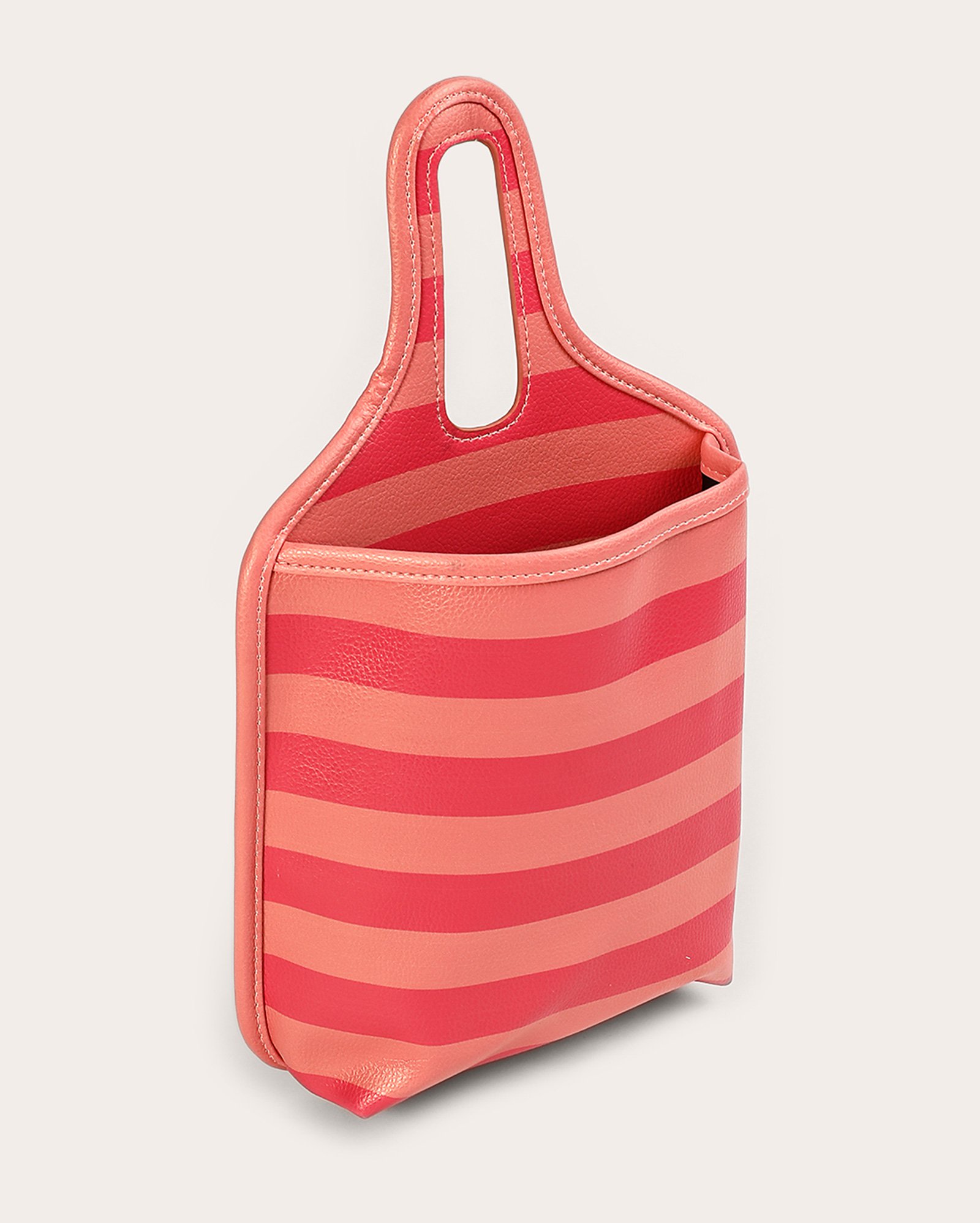 Lixo de carro em poliuretano listrado rosa | Accessori by Riachuelo