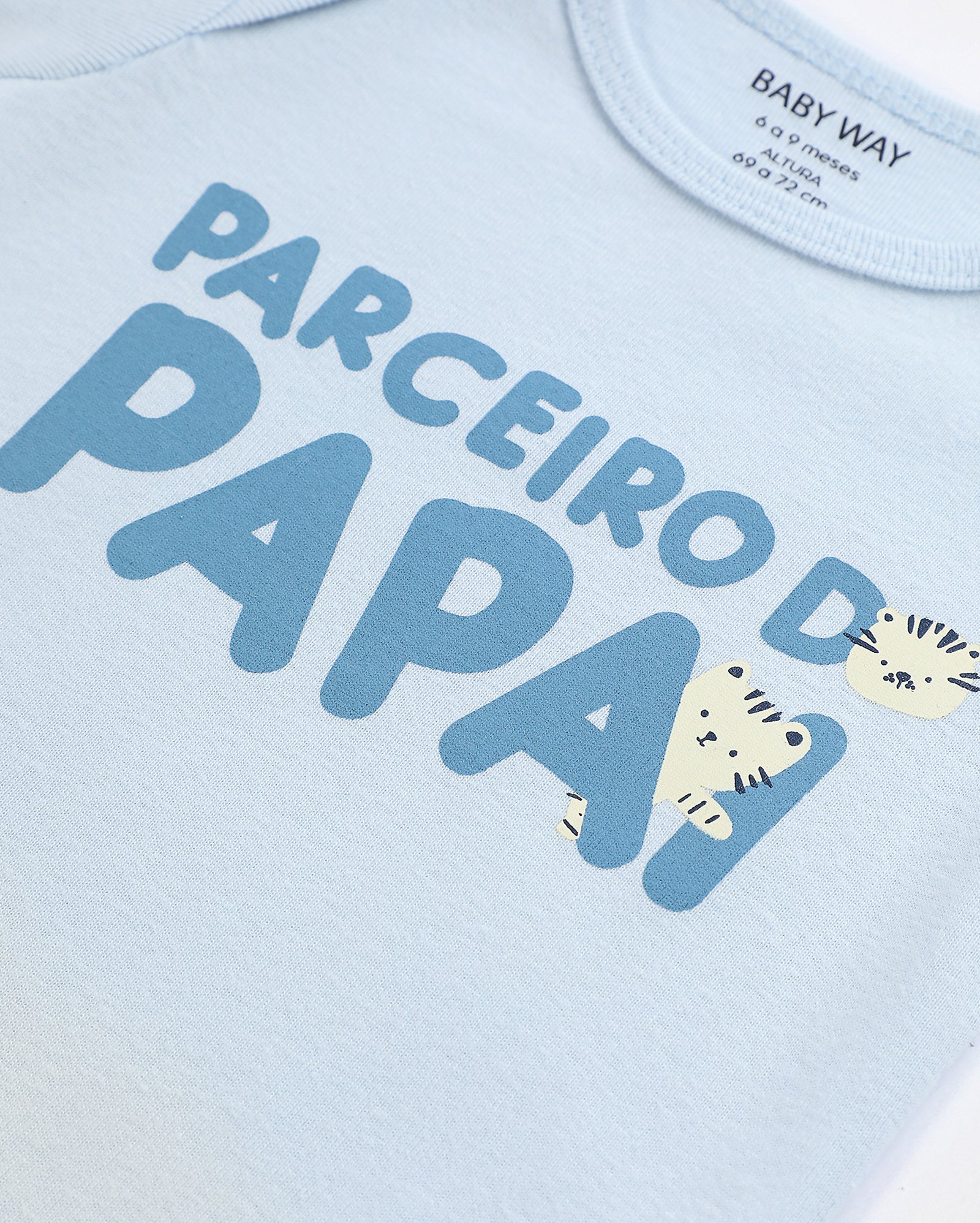 Body bebê em malha parceiro do Papai azul