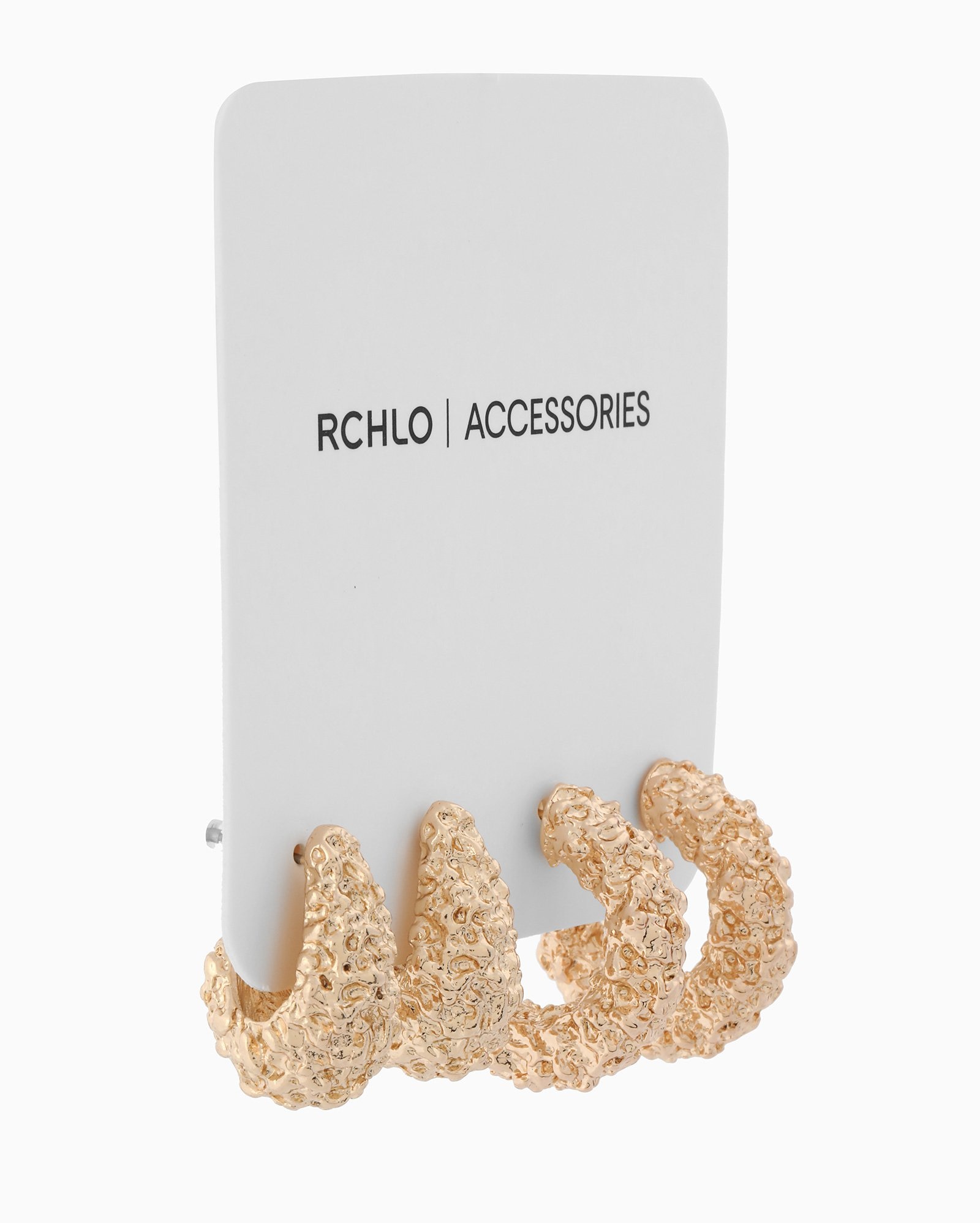 Kit brinco feminino 2 pares argola martelada dourado | Accessori by Riachuelo