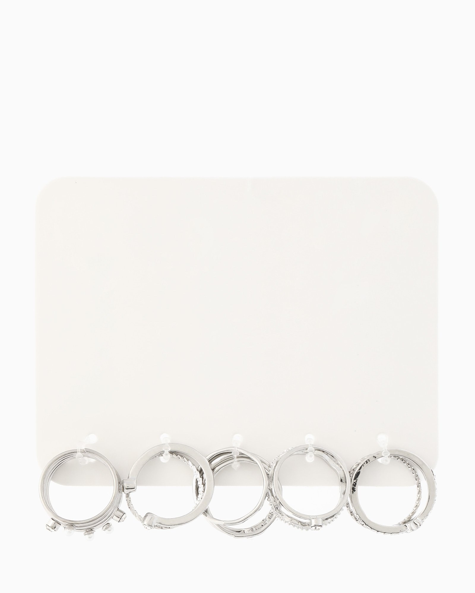 Kit anéis feminino 10 peças variadas prata | Accessori by Riachuelo