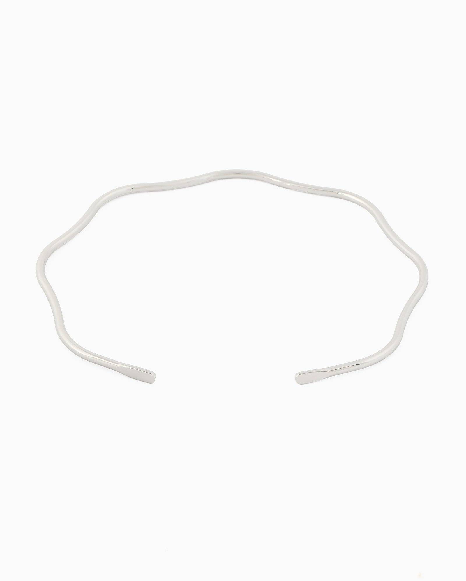 Colar feminino choker fixo ondulado prata | Accessori by Riachuelo