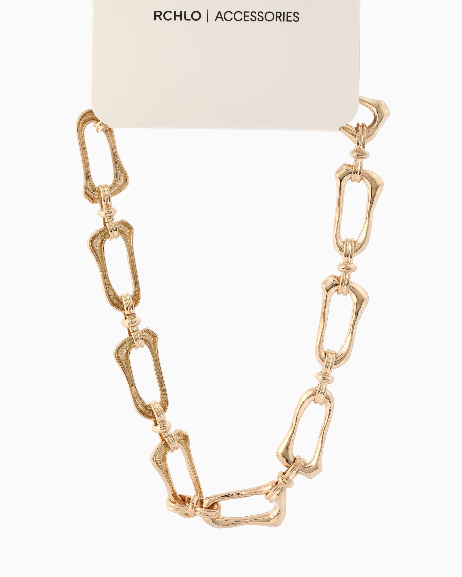 Colar feminino corrente elos martelados dourado | Accessori by Riachuelo