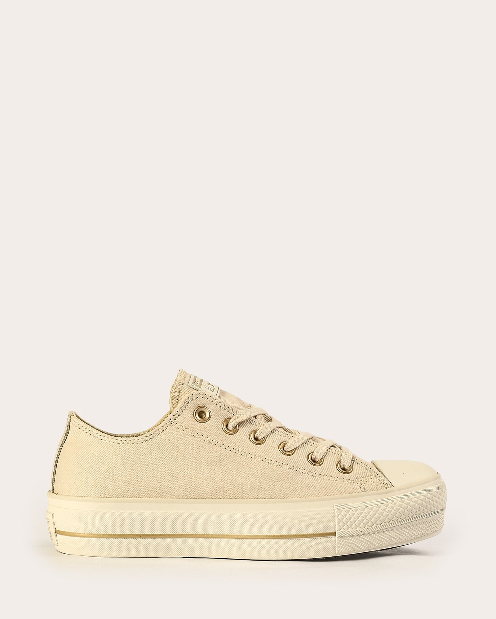 Tênis feminino Chuck Taylor flatform cano baixo bege | Converse All Star