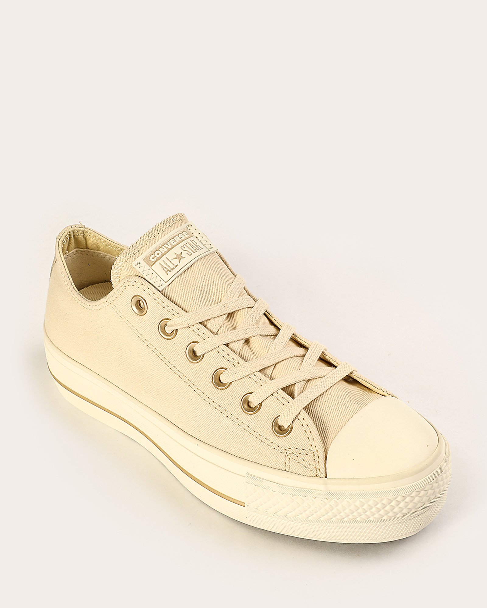 Tênis feminino Chuck Taylor flatform cano baixo bege | Converse All Star