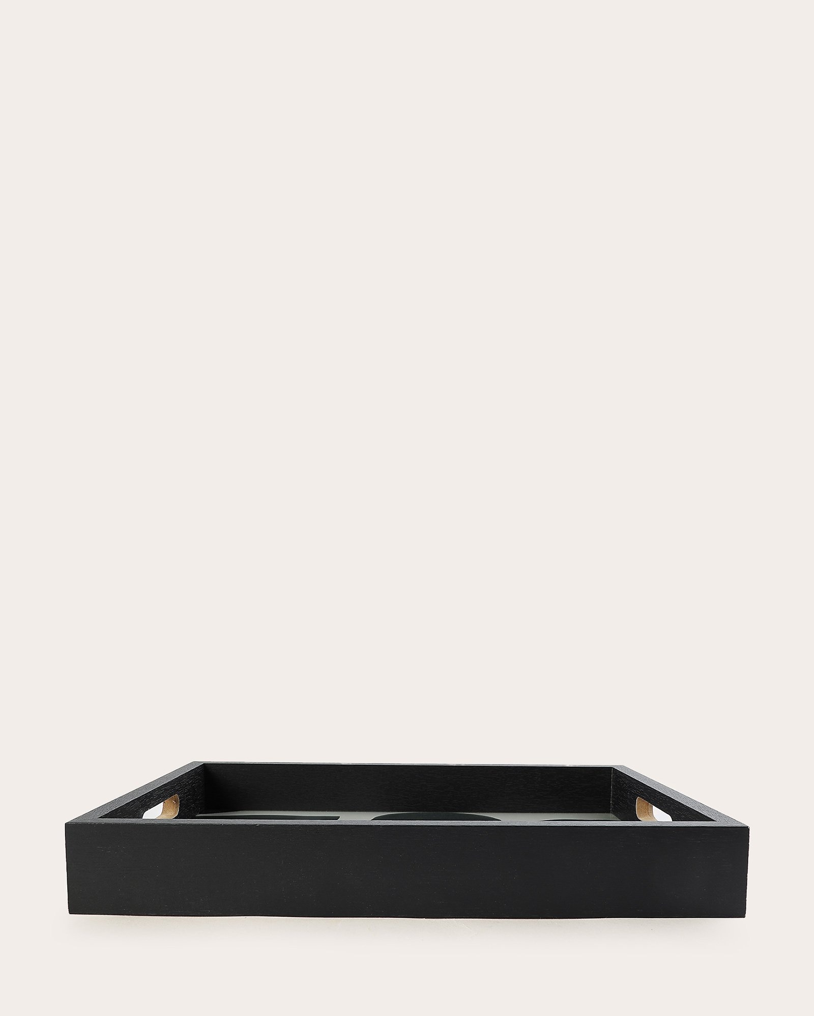 Bandeja retangular abstrata 25cmx35cm preto | Casa Riachuelo 