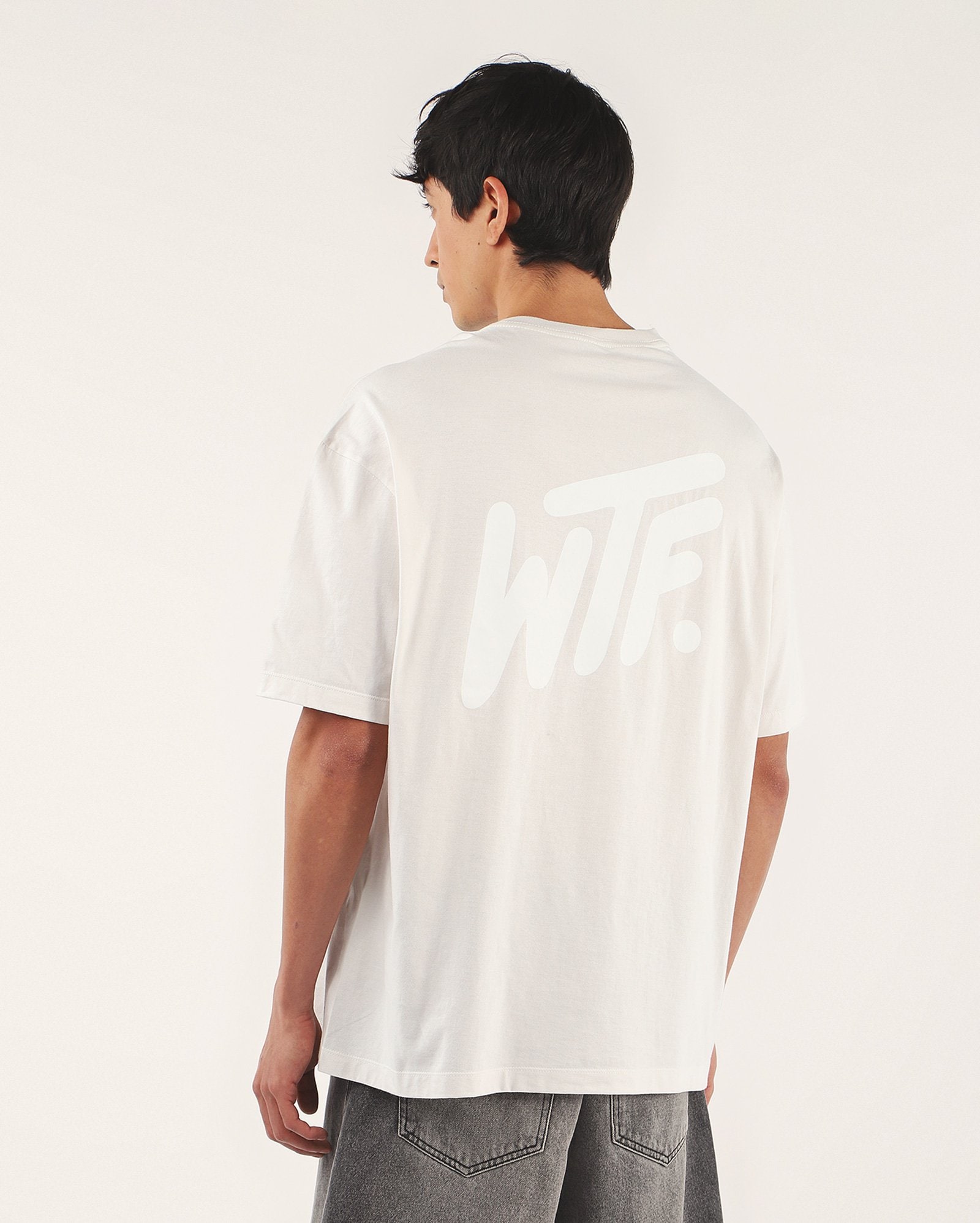 Riachuelo | Camiseta masculina oversized WTF - Cinza Claro