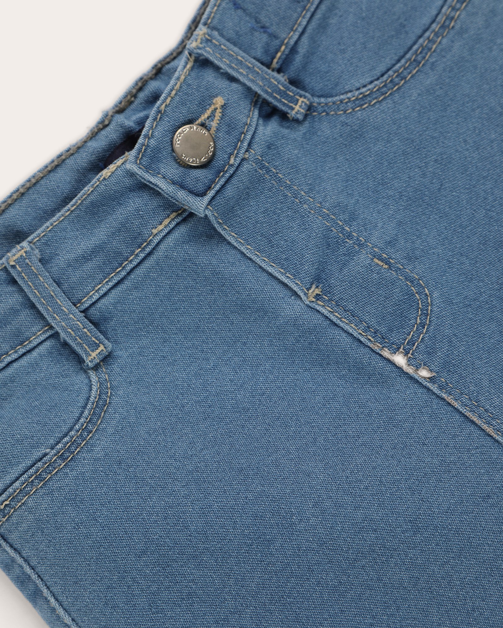 Calça jeans infantil skinny cós elástico 1-4A denim médio