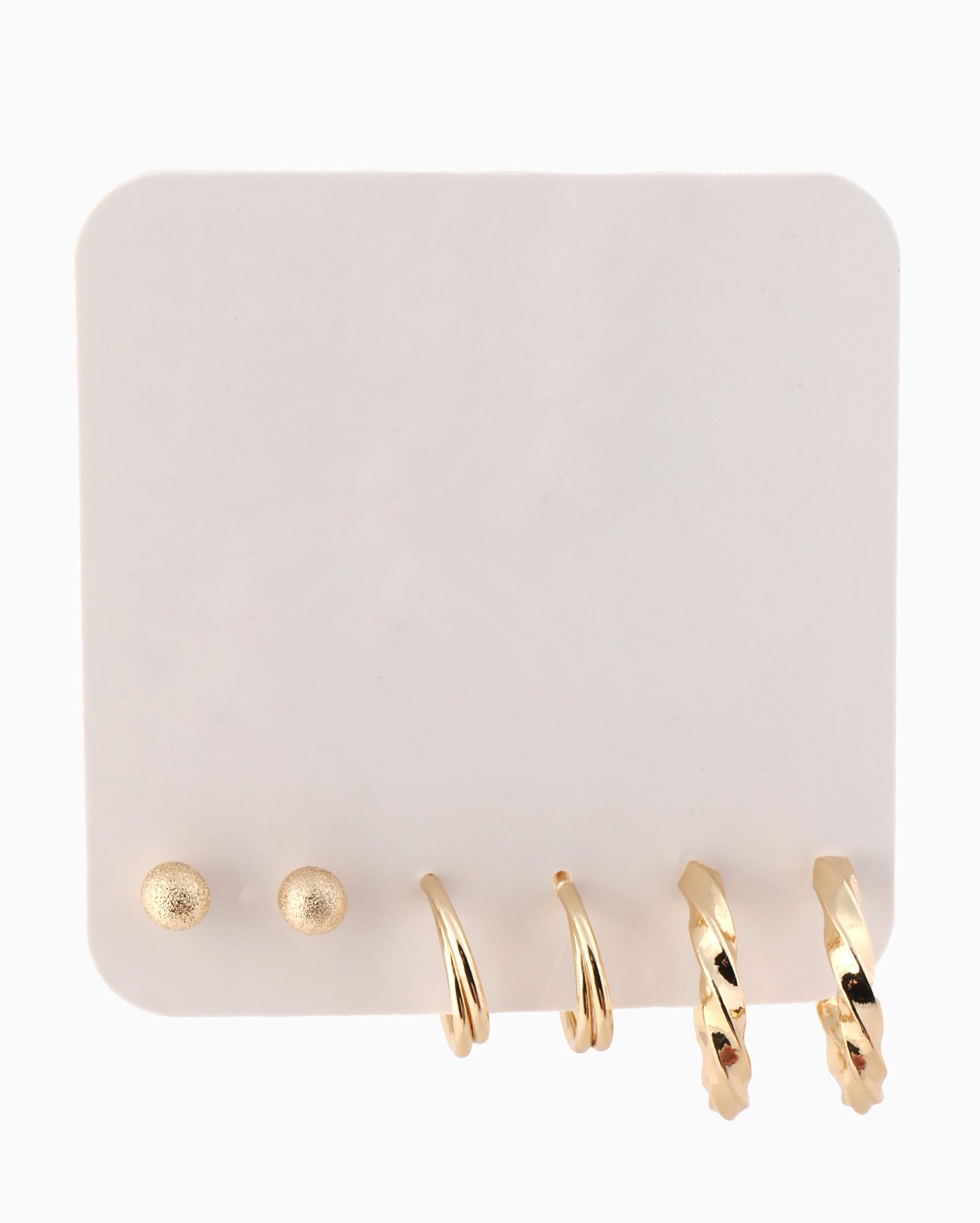 Kit brinco feminino 3 pares argolas e esfera dourado | Accessori by Riachuelo