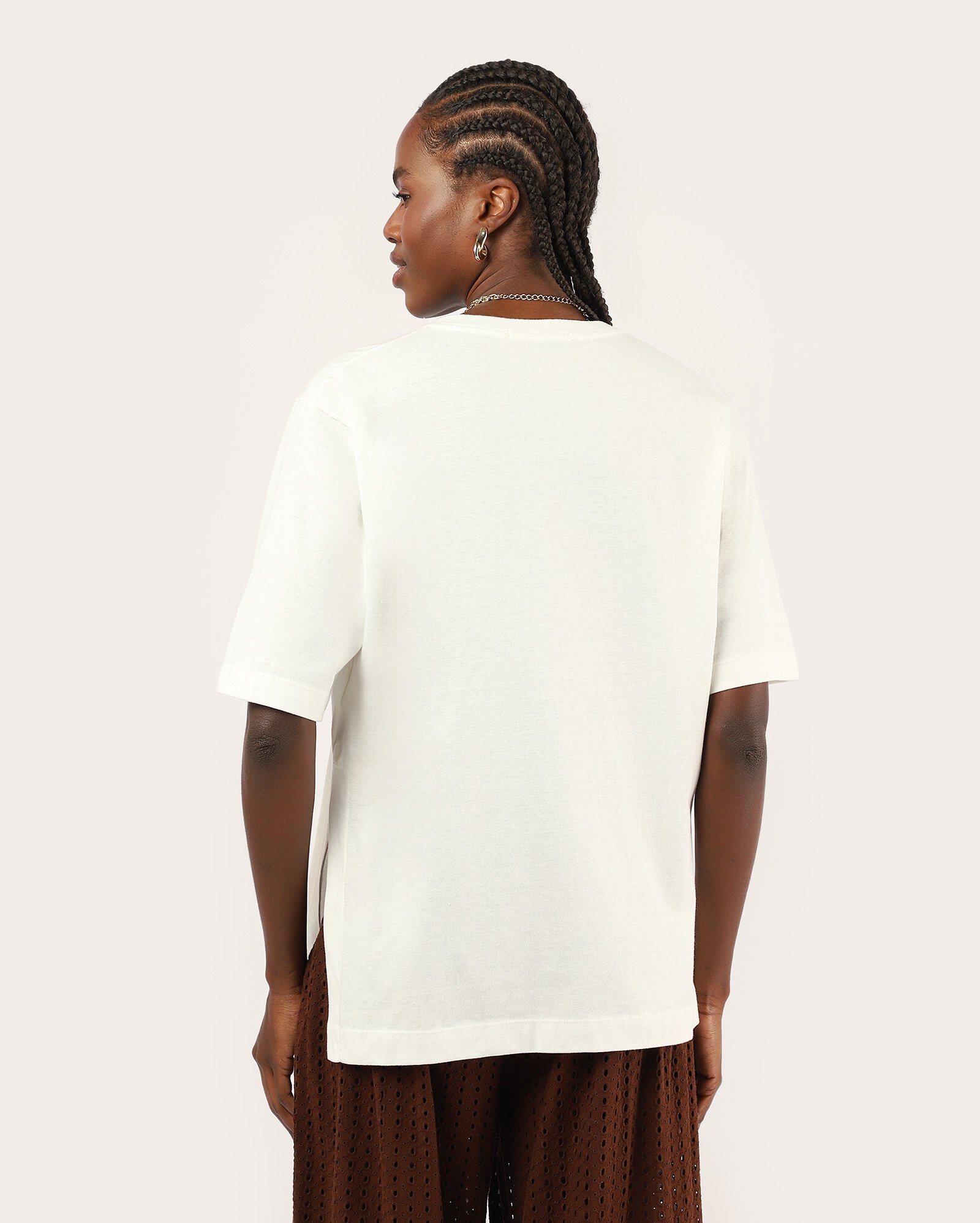 Camiseta feminina ampla - branca — foto 5