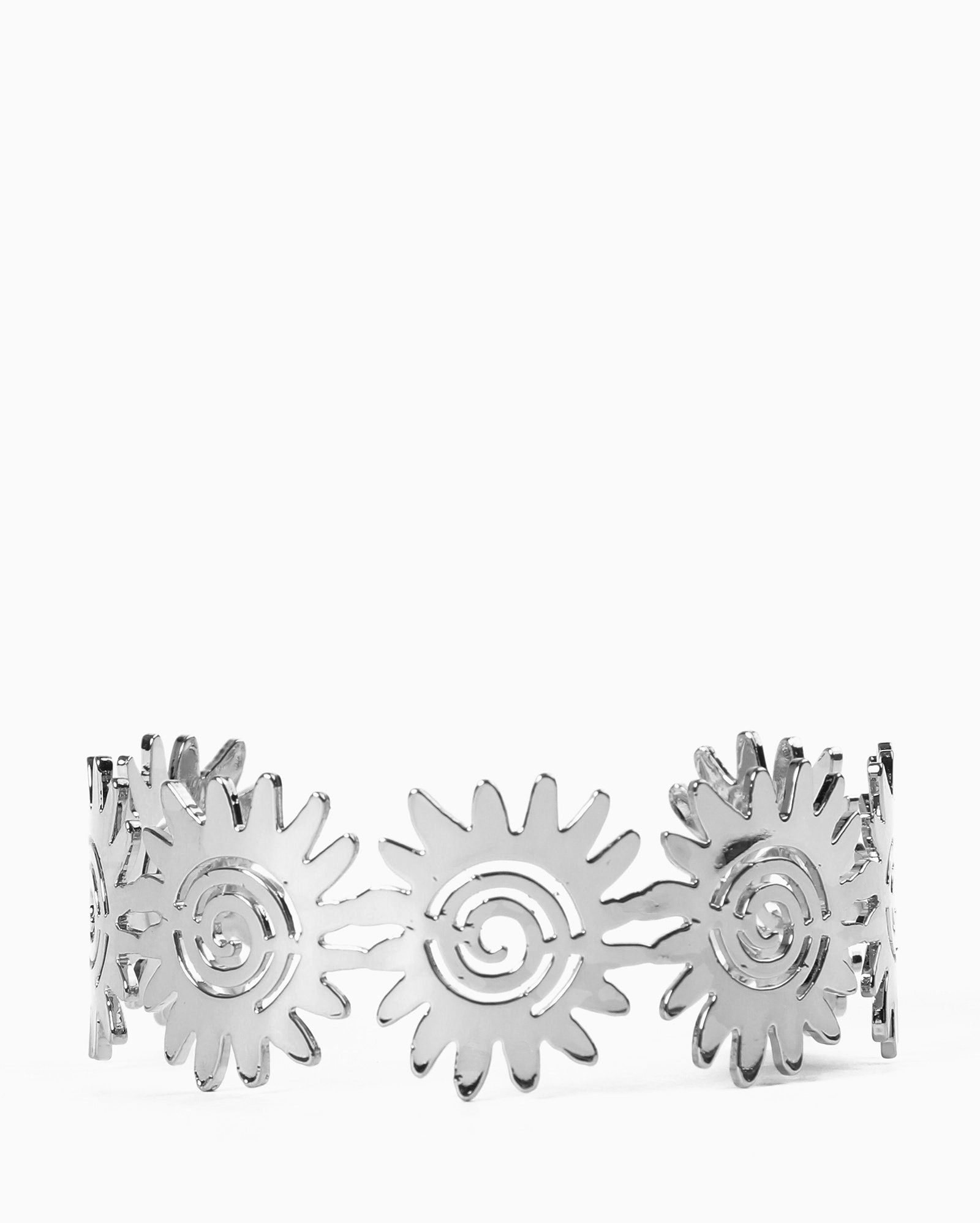 Bracelete feminino aro sol prata