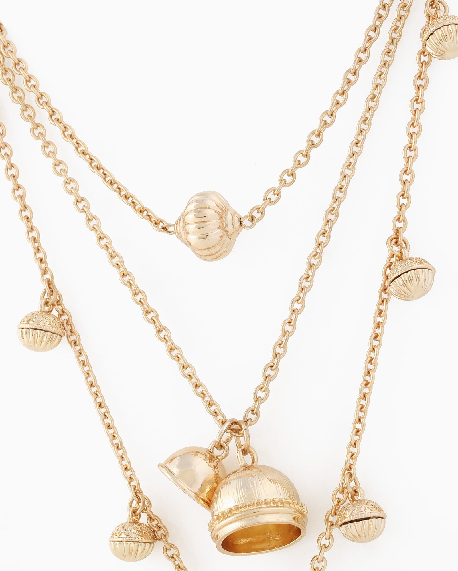Colares Riachuelo Riachuelo | Kit colar feminino 3 peças sinos dourado