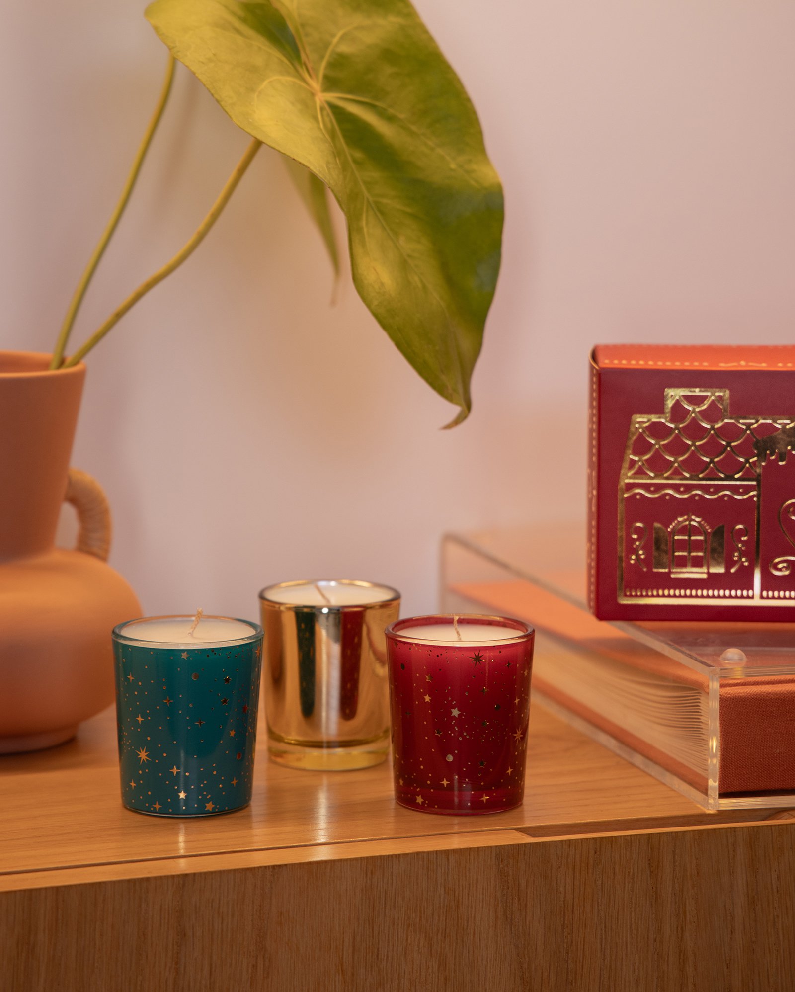 Kit vela aromática 3 peças natalino 70g multicor | Casa Riachuelo