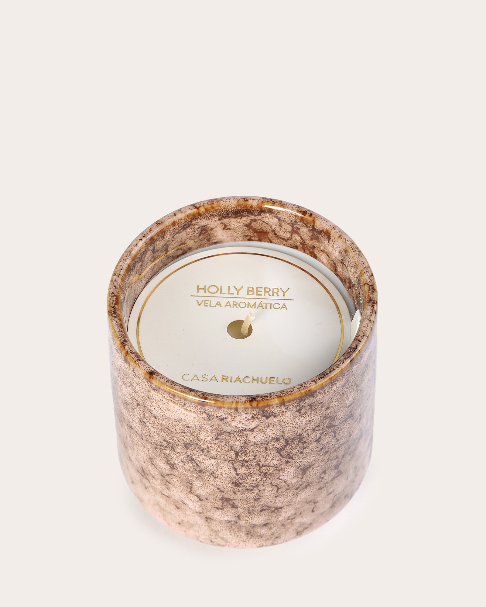 Vela aromática pote Holly Berry 250g - marrom | Casa Riachuelo