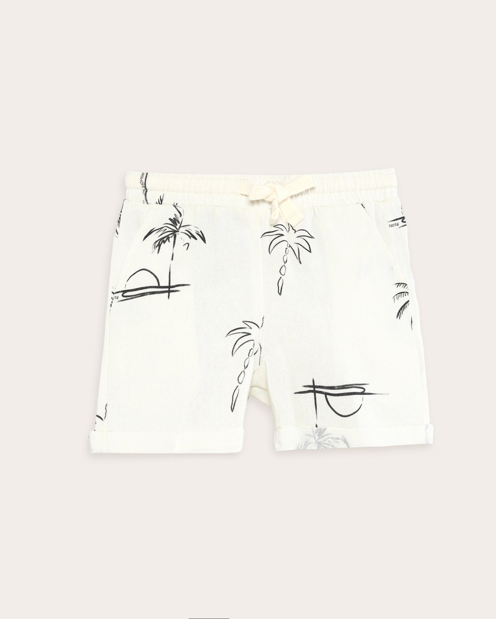 Bermuda infantil em viscose praia 1-4A - off-white