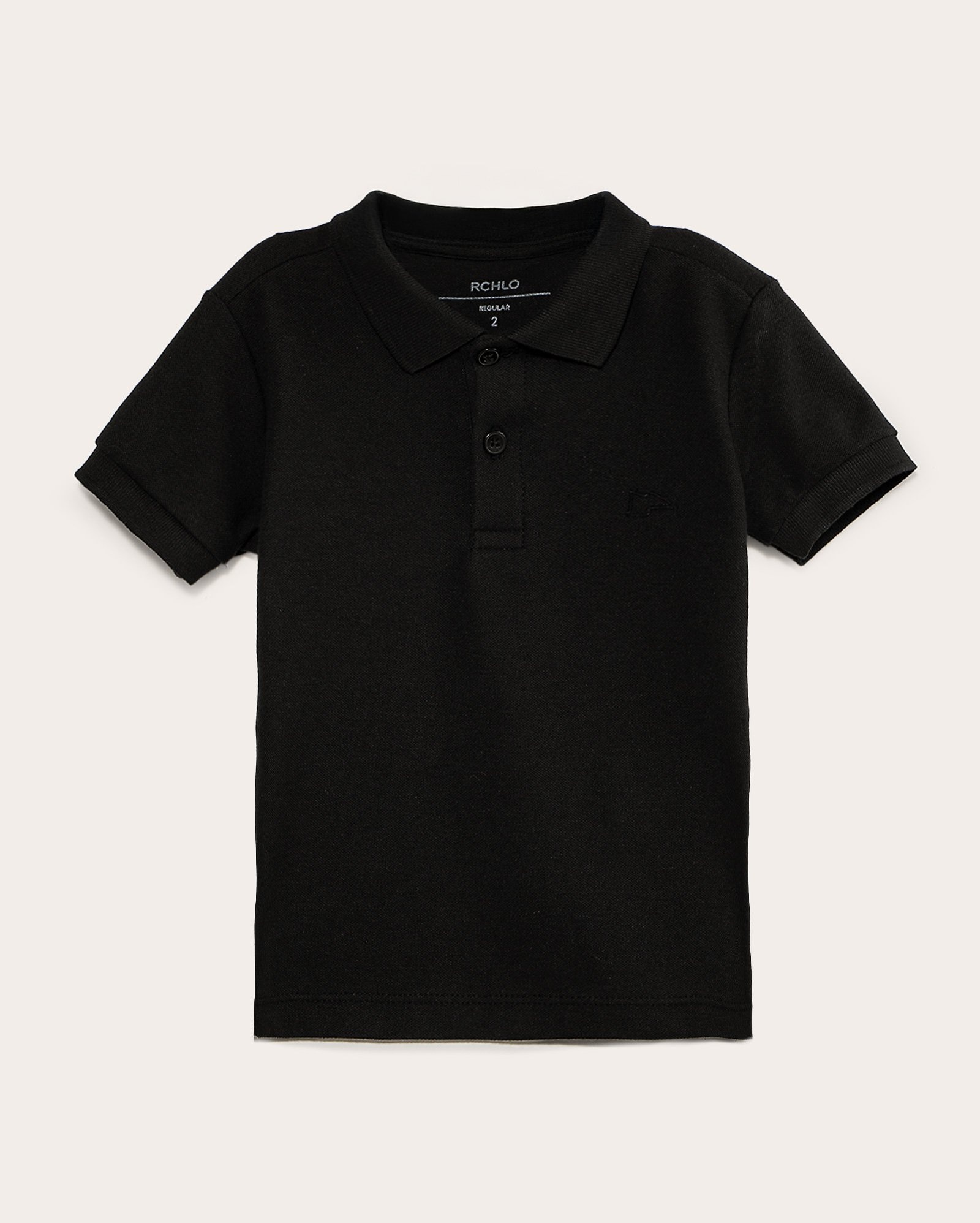 Camisa polo infantil Pool Legacy lisa 1-4A - Preto