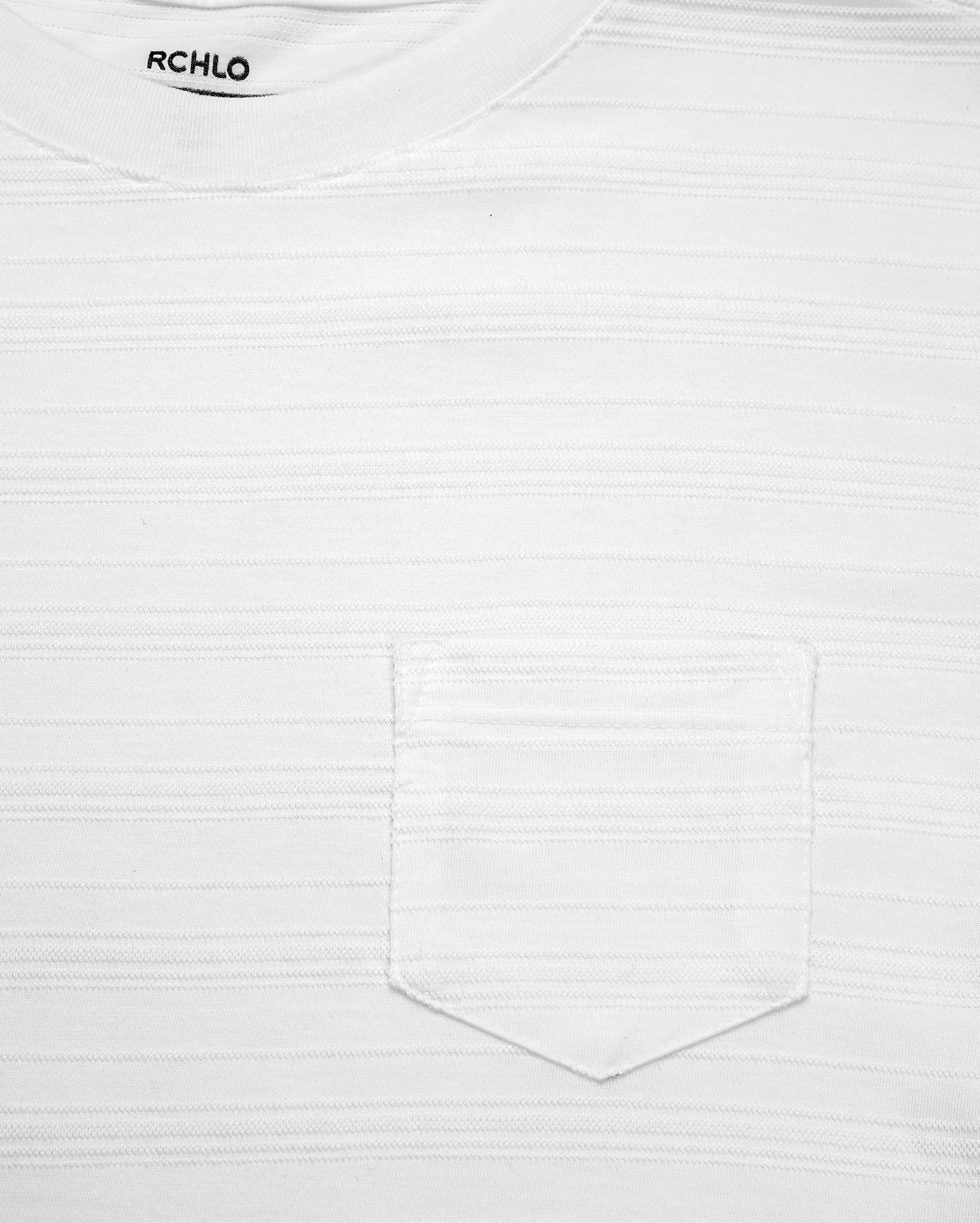Camiseta juvenil regular texturizada com bolso branca | Pool
