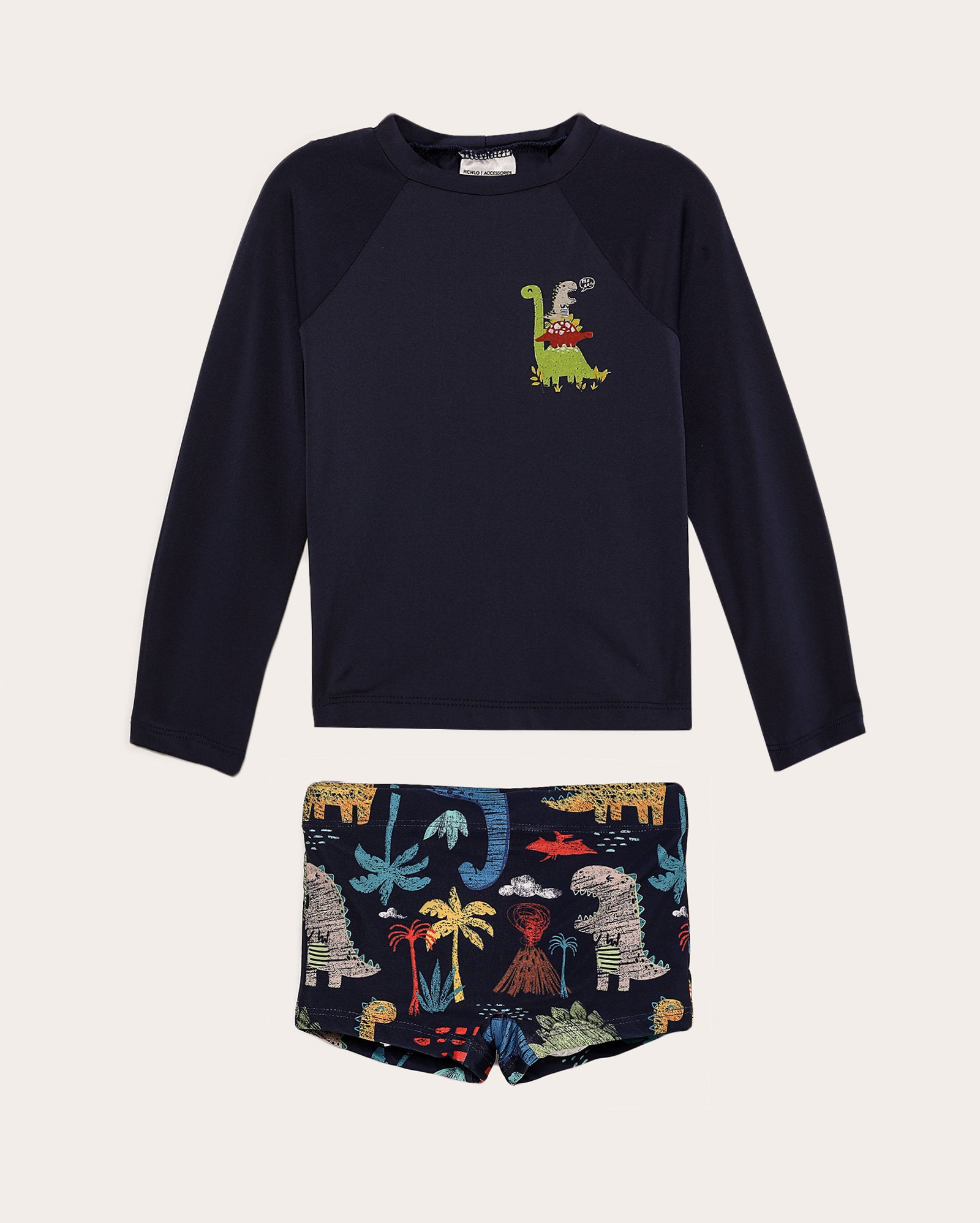 Conjunto de praia infantil dinossauro 1-4A azul | Accessori by Riachuelo