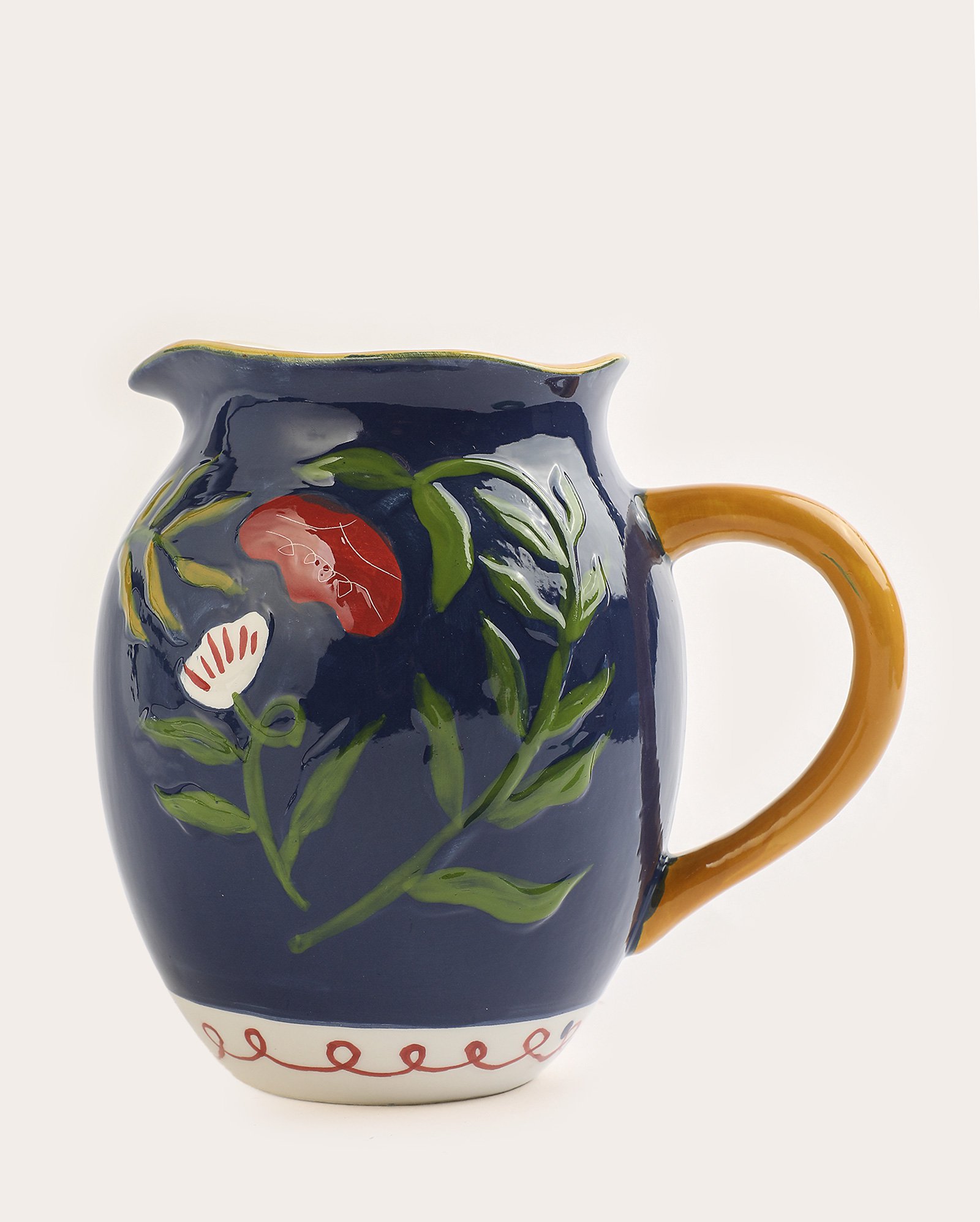 Vaso de cerâmica floral Maitê 22cm azul | Casa Riachuelo